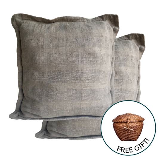 Summer Cushion Cover Set - Grey