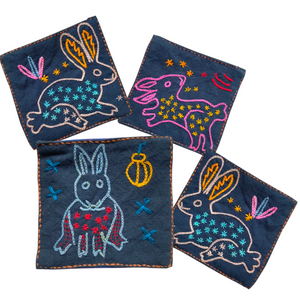 Lucky Rabbit Coasters - Set of 4