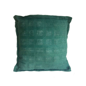 Check Weave Cushion Cover in Green