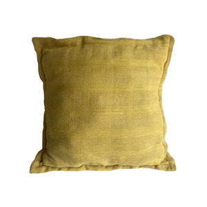 Check Weave Cushion Cover in Yellow