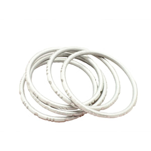 Recycled Metal Bangles with pattern - Pack of 2