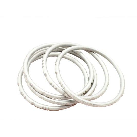Recycled Metal Bangles with Pattern