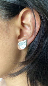 Recycled Metal Bodhi Leaf Earrings