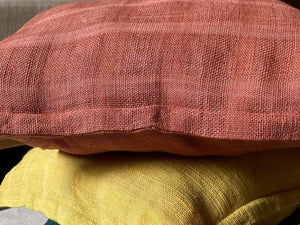 Check Weave Cushion Cover in Dusty Pink